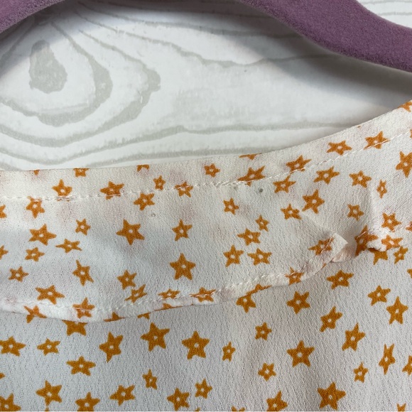 For Love & Lemons Nostalgic Tie Front Dress Mini Drees Size XS Star Print - Picture 12 of 12